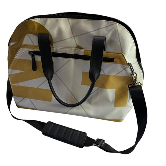 Large Tote Bag, Zippered Gym / Work, Shopper.  RAREFORM Brand.  White Tan - Picture 2 of 13